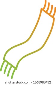 Unique Scarf Vector Line Icon