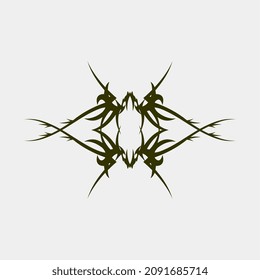 Unique and scary vector image illustrations for men and women's back chest tattoos can also be used for others