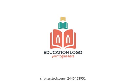 Unique school academy pencil logo design.