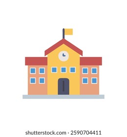 Unique School Icon Design Illustration