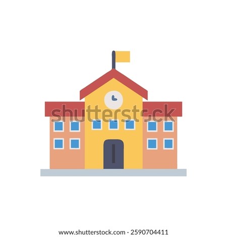 Unique School Icon Design Illustration