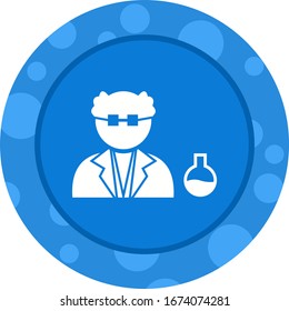 Unique Scientist Vector Glyph Icon