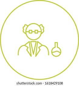 Unique Scientist Vector Line Icon