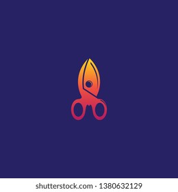 Unique Scissor Logo-Icon
