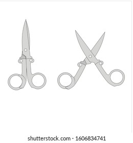 unique scissors vector illustration useful for icon and etc.