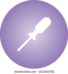 Unique Screw Driver Vector Glyph Icon