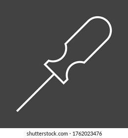 Unique Screw Driver Vector Line Icon