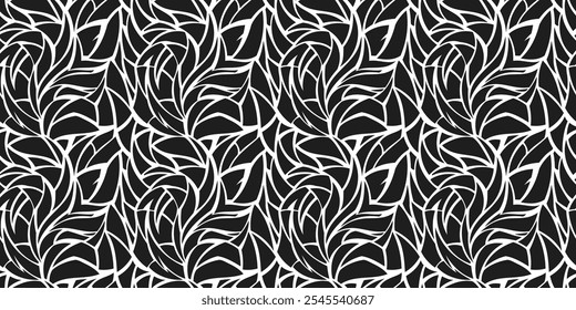 Unique seamless abstract pattern, dynamic lines, and geometric shapes, graffiti-style, tattoo-inspired. Perfect for packaging design, textiles, and web projects. Isolated on white background