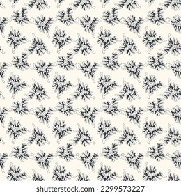 Unique seamless artwork with hand drawn wave abstract pattern