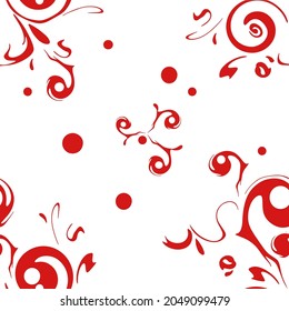 Unique seamless pattern, no background. Smooth original shapes