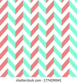 Unique Seamless Pink-Blue Zigzag Patter