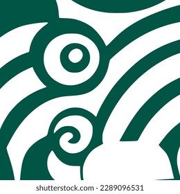 The unique and seamless repeat of the vintage design, blending simple shapes and geometry, make it ideal for fabric and art illustrations.