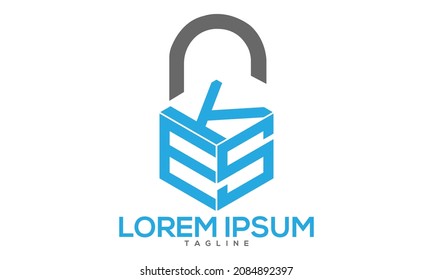 Logotipo único de bloqueo de seguridad Logo vectorial y abstracto moderno y minimalista