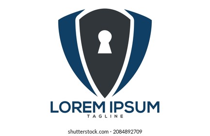 Unique security lock logo Modern and minimalist vector and abstract logo