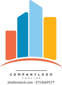 Un conjunto único de logotipo de construcción
