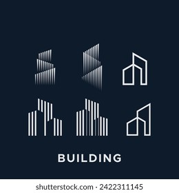 A unique set of building logos