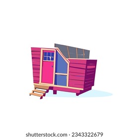 unique shack house vector illustration