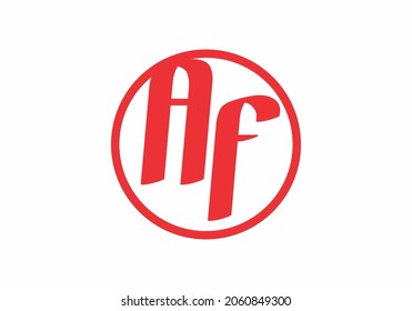 Einzigartige Form des AF-Anfangsbuchstabendesigns