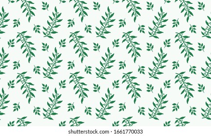 Unique shape of Botanical leaf, with floral pattern background design.