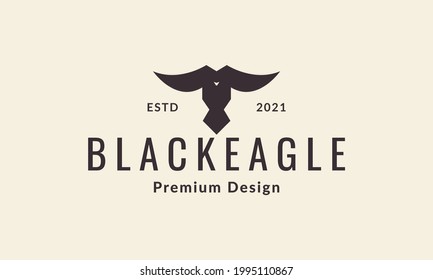 unique shape eagle fly silhouette logo vector icon illustration design