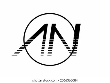 Unique shape of AN initial letter design