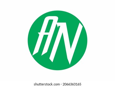 Unique shape of AN initial letter design