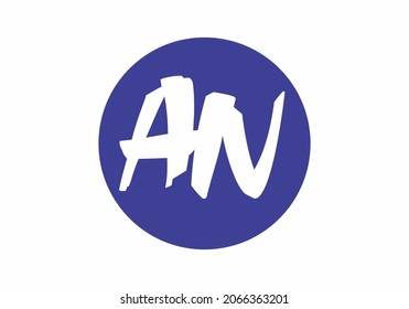 Unique shape of AN initial letter design