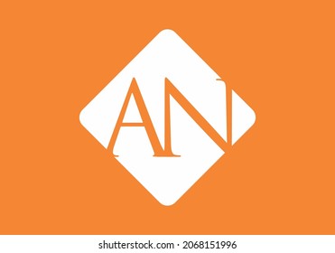 Unique shape of AN initial letter design