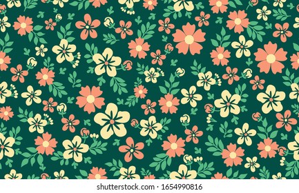 Unique shape of leaf and floral for spring, with leaf and floral pattern background design.