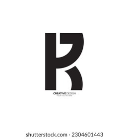 Unique shape letter p r k creative typography modern logo. P logo. R logo. K logo