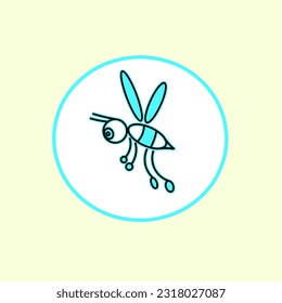 Unique shaped glowing bee for logo, mascot purposes etc