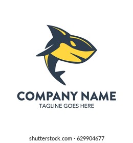 Unique Shark Mascot Logo Character