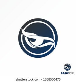 Unique Sharp Eye in block circle image graphic icon logo design abstract concept vector stock. Can be used as a symbol related to focus or animal