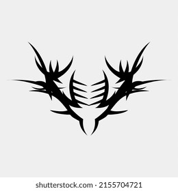 unique sharp symmetrical black tribal tattoo art vector for body decoration chest tattoo back and arm tattoo
