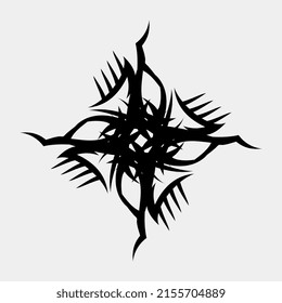 unique sharp symmetrical black tribal tattoo art vector for body decoration chest tattoo back and arm tattoo
