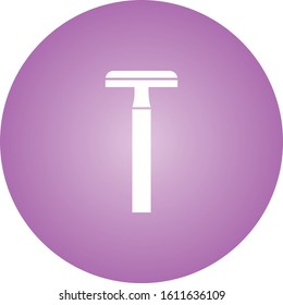 Unique Shaving Blade Vector Glyph Icon