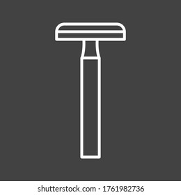 Unique Shaving Blade Vector Line Icon