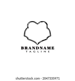 unique shield cartoon logo icon design template black modern isolated vector illustration