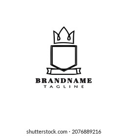 unique shield cartoon logo icon design template flat modern isolated vector illustration