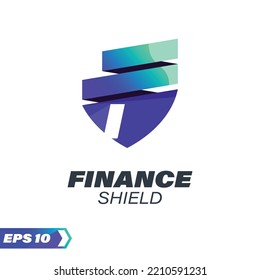 Unique shield graphic vector illustration with letter I, Perfect for finance logo