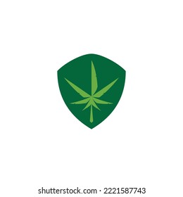 logo único de la marihuana