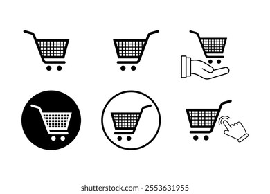 Unique shopping bag vector designs for merchandise branding, Effective tools for grocery delivery service icons, marketplace, discount, shopping bag, merchandise, e-commerce, service, inventory, tools