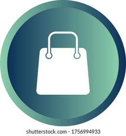 Icono de glifo de la bolsa de compras única