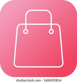Unique Shopping Bag Vector Line Icon