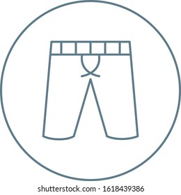 Unique Shorts Vector Line Icon