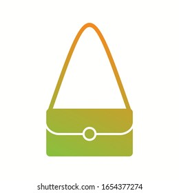 Icono de glifo de vector de bolsa de hombro único