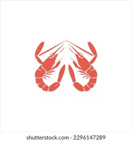 Unique Shrimp Logo Design Vector