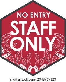 unique signed staff only vector illustration ready to print
