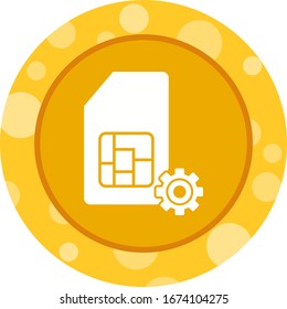 Einzigartiges Sim Management-Vektorillustration-Symbol