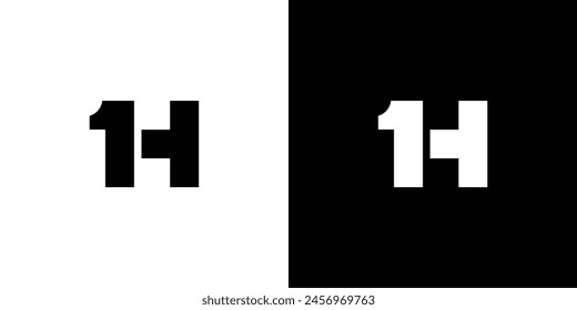 Unique and simple 1H logo design